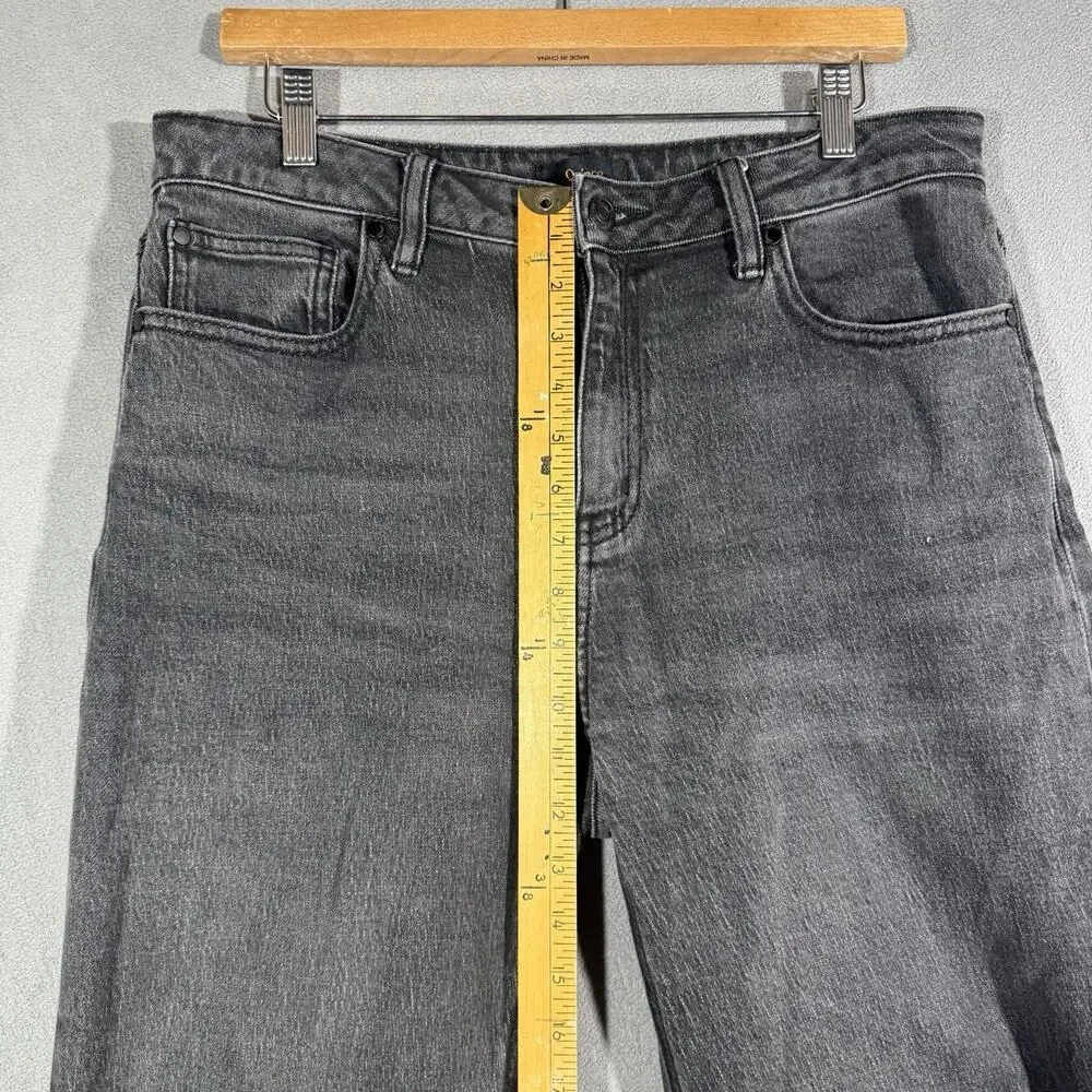Quince Women Bella Stretch Jeans Gray Pants 30x28 Cotton Dark Grey Black